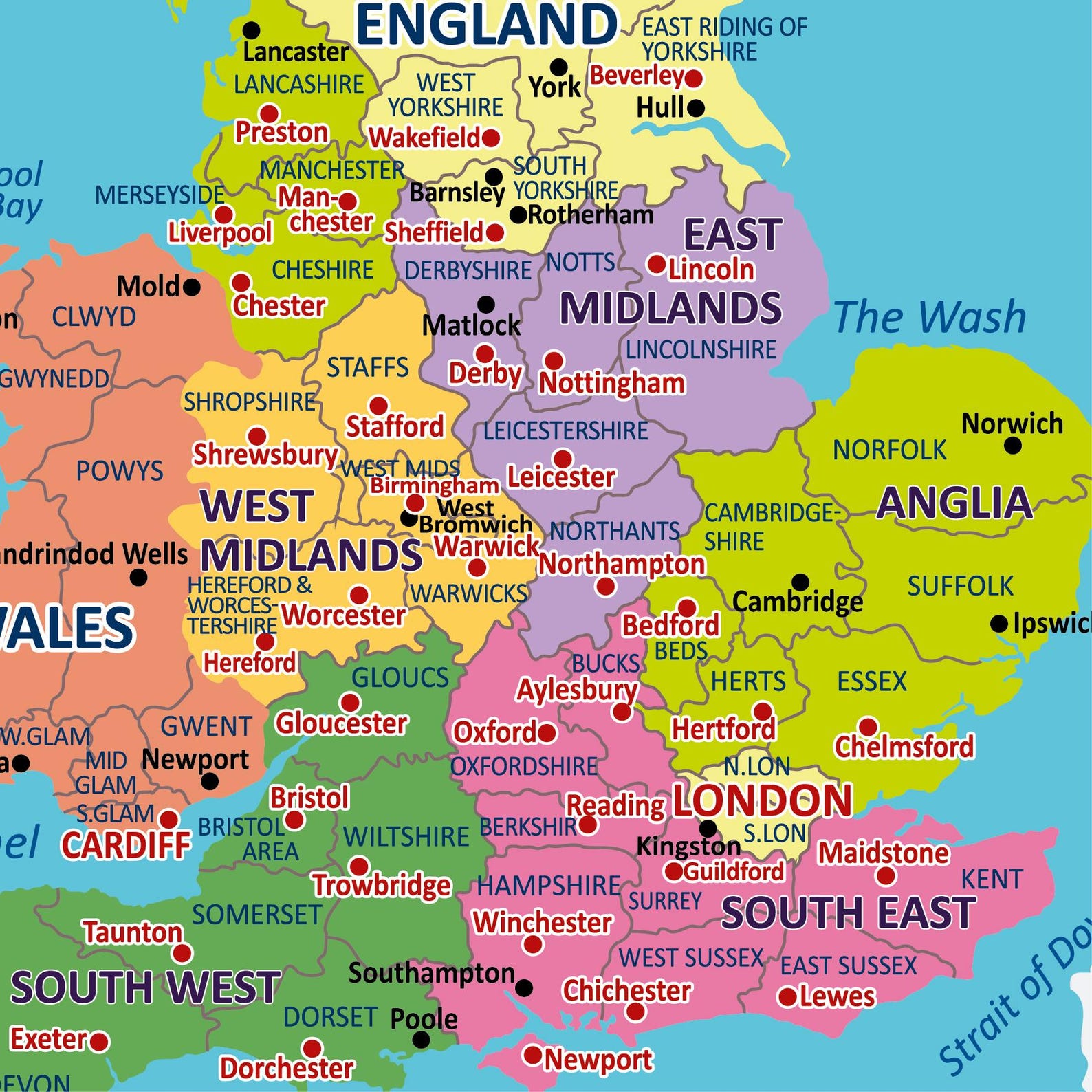 United Kingdom Political Map Poster: Geography Classroom Decor - Etsy