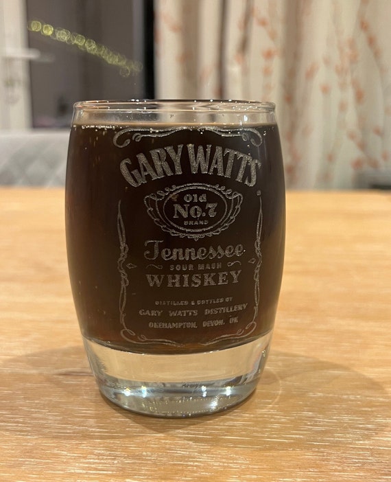 Personalised Engraved Whisky Glass, Whisky lover, Male Gift Ideas, Male Presents, Jack Daniels style glass, Dad, Fathers Day Gift