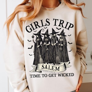Girls Trip Salem png, Retro Halloween png, Halloween Witch png, Salem Massachusetts png, Salem Witch png, Witch png