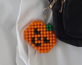 Halloween Keychain-Pumpkin Keychain-Bat Keychain-Pumpkin Keyring-Spooky Keychain-Halloween Decorations-Halloween Gifts Beads-Witch Keychain
