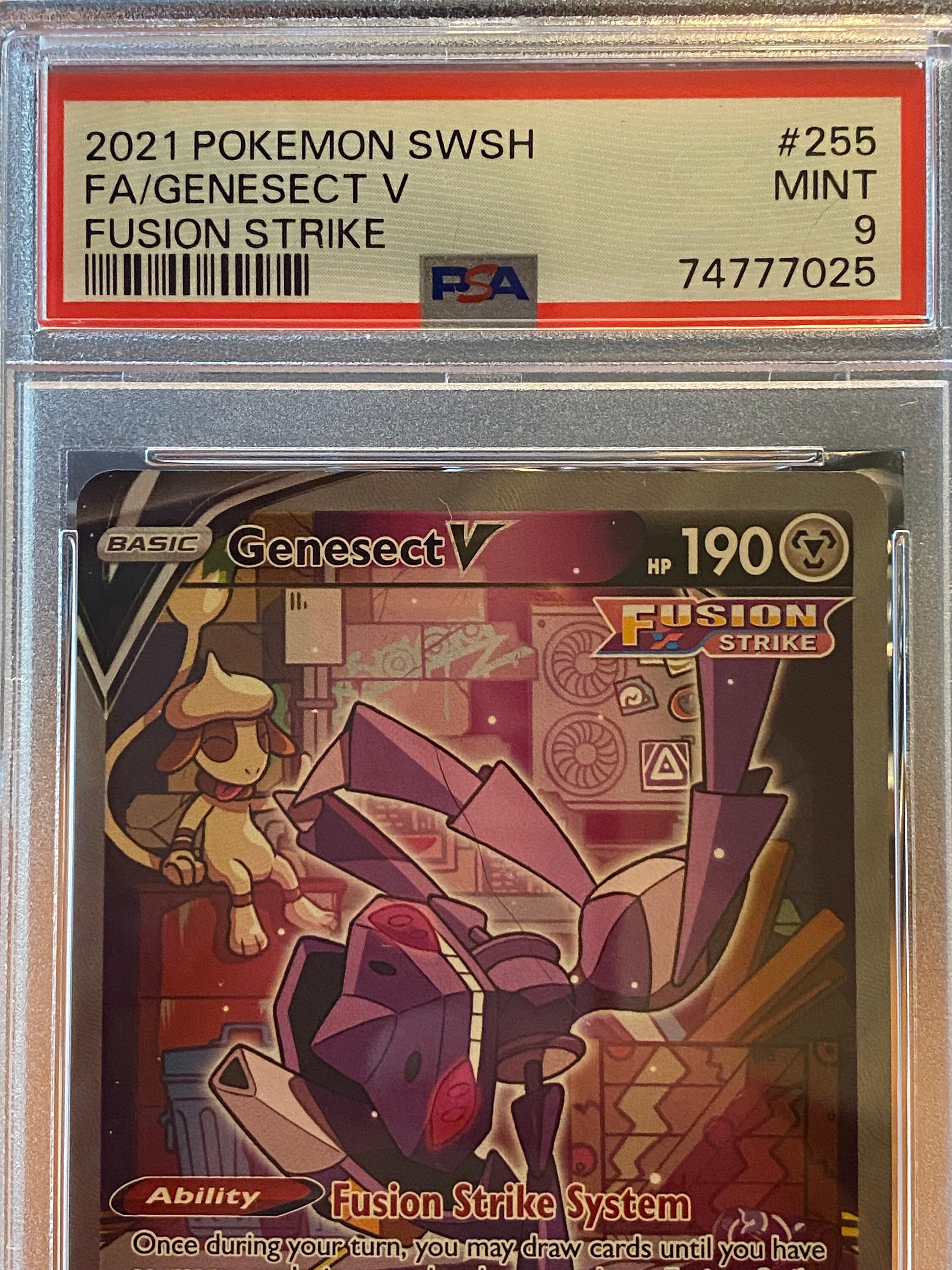 Genesect V Pokemon 2021 Fusion Strike #185 (BGS 9)