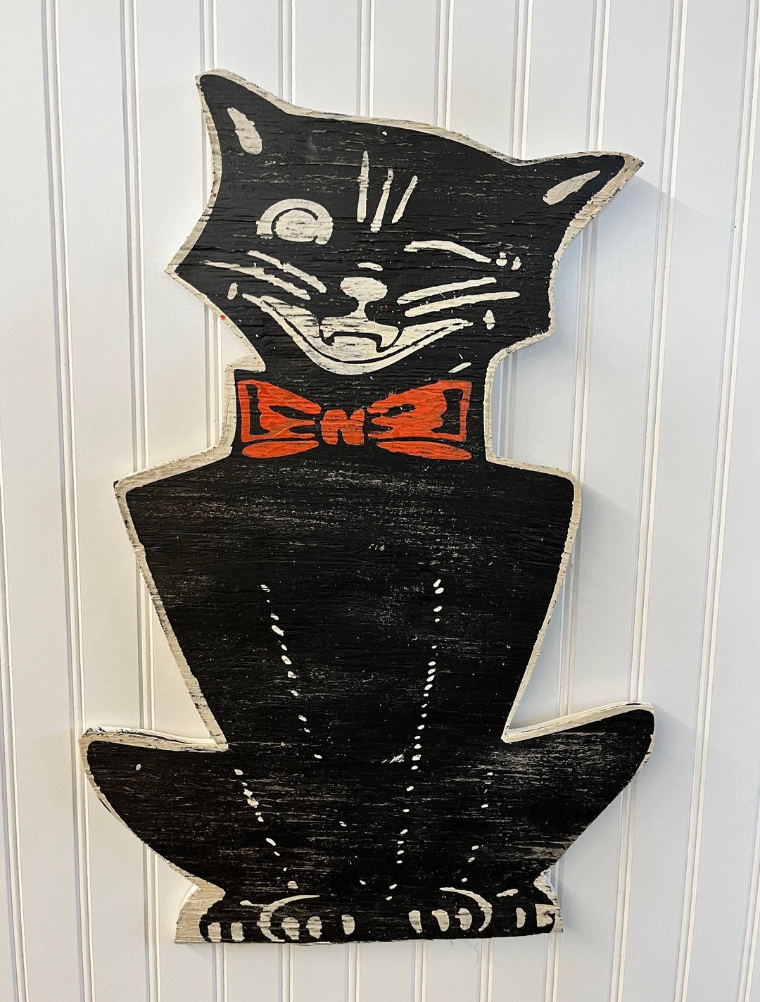Halloween Wood Cutout Hand Painted Vintage Style Wall Art - Etsy