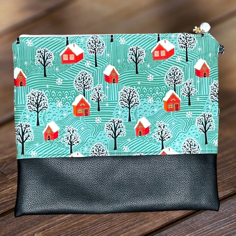 Project Bag for Cross Stitch Project Bag for Embroidery Needle Crafts Cotton Vinyl Project Bag