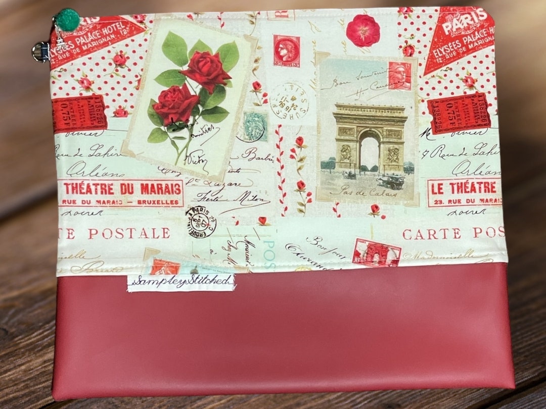 Project Bag for Cross Stitch Project Bag for Embroidery Needle Crafts Cotton Vinyl Project Bag