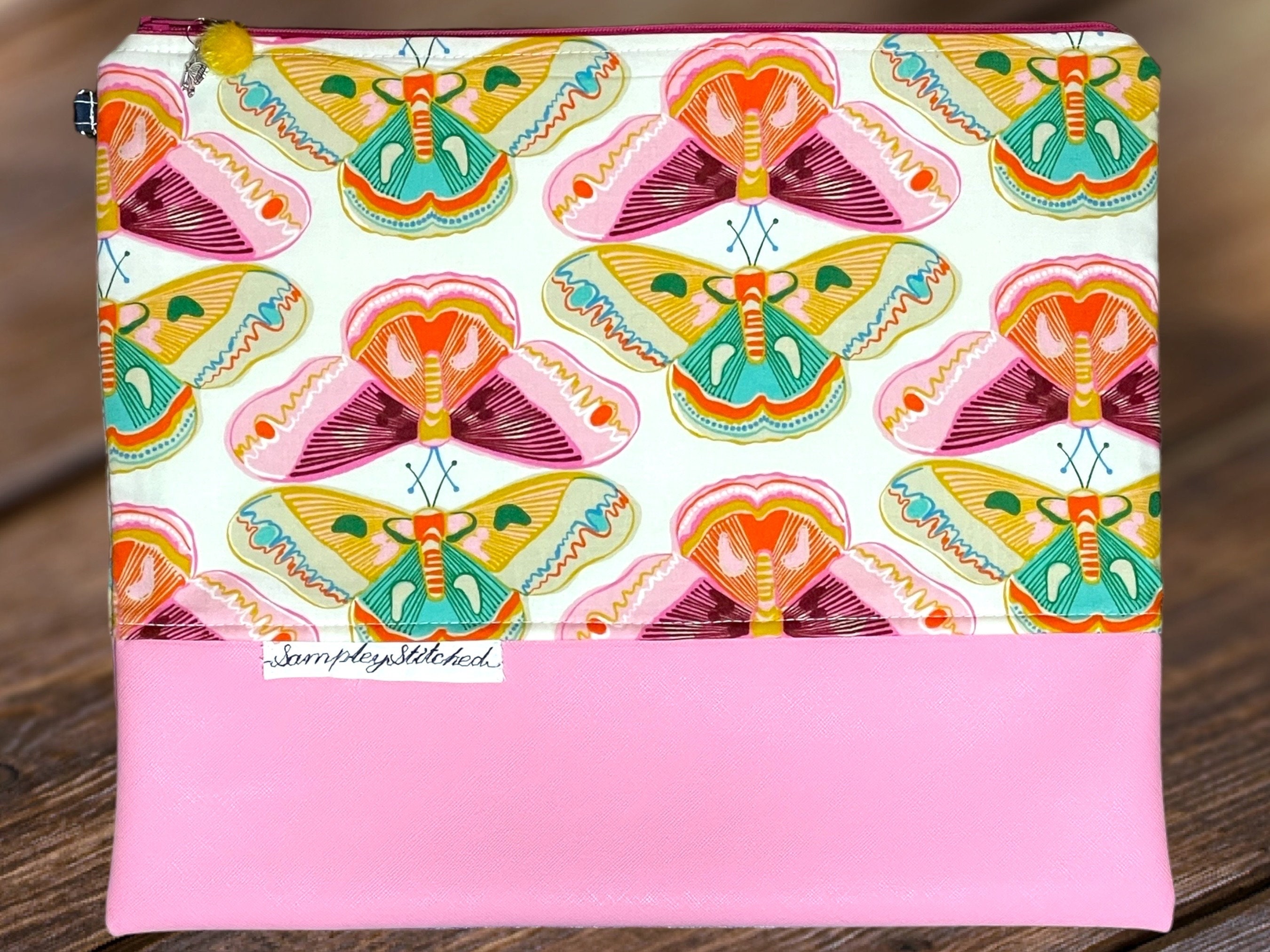 Project Bag for Cross Stitch Project Bag for Embroidery Needle Crafts Cotton Vinyl Project Bag