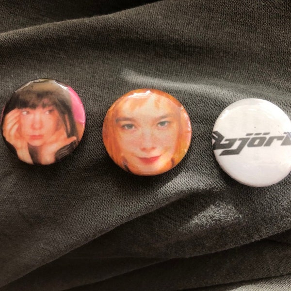 Bjork buttons set of 3 Pinback