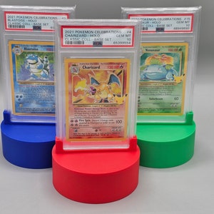 Porte-cartes PSA avec éclairage RVB - Présentoir universel TCG - Porte-cartes de sport, de hockey et de baseball, idéal pour les collections ! Respectueux de l'environnement