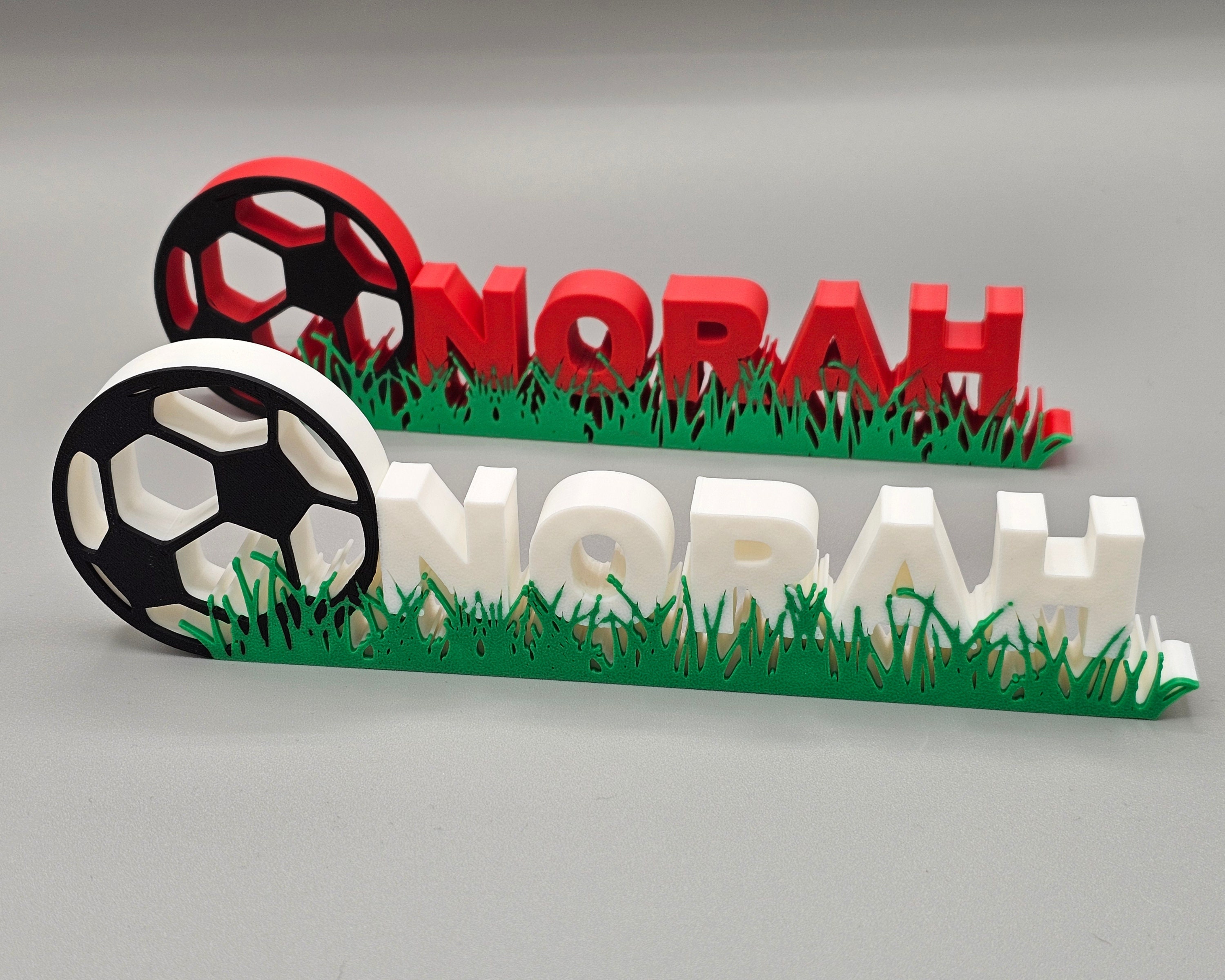 3D Printed Soccer Nameplate: Custom Sports Decor, Eco-Friendly Gift