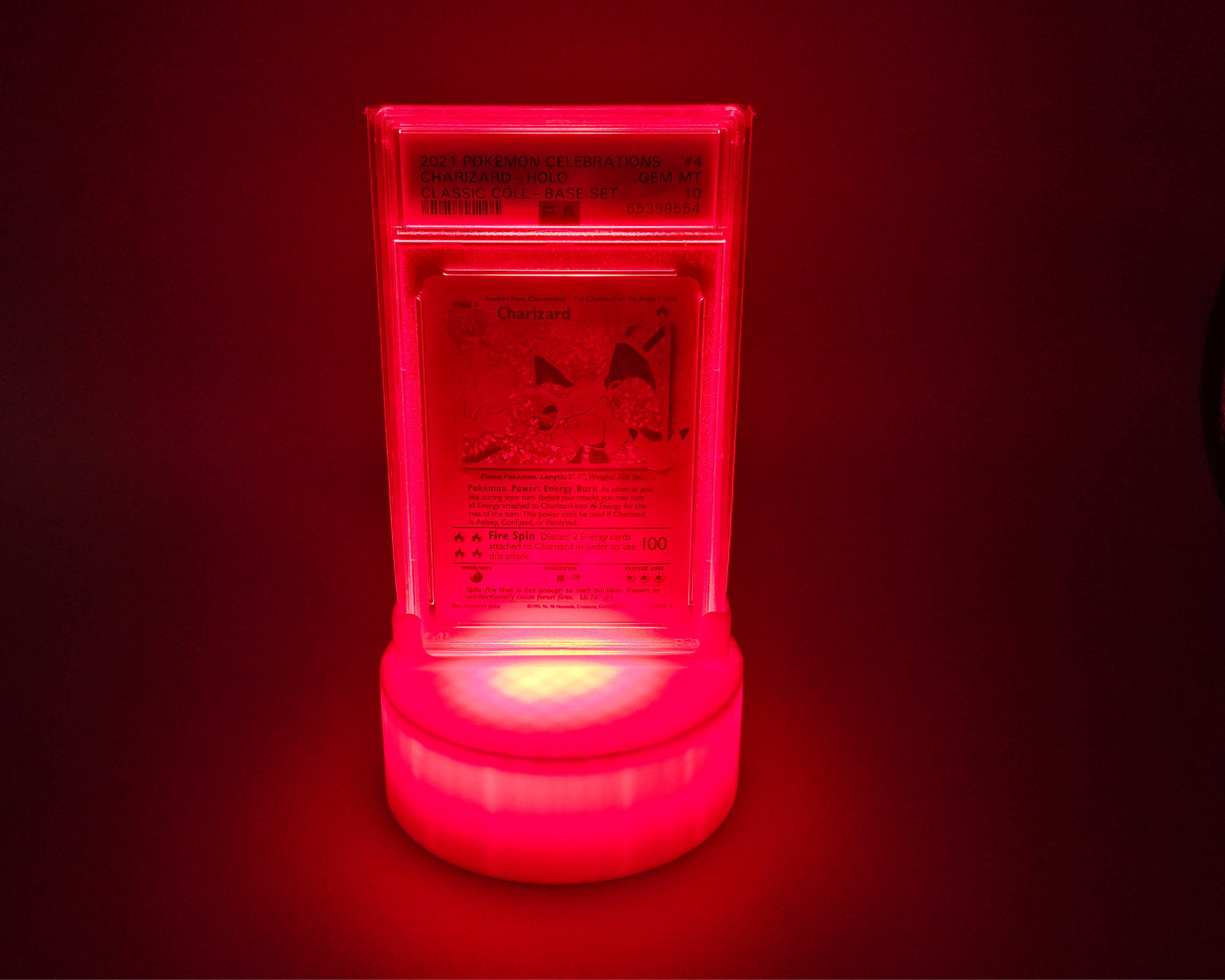 PSA Card Stand With RGB Light - Universal TCG Display Stand