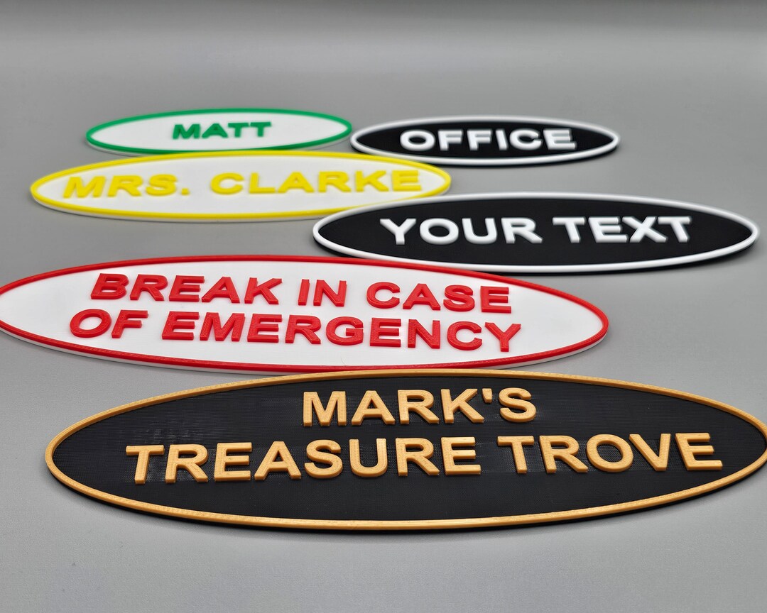 Custom Round Signs 3d Printed Personalized Wall Decor Eco Friendly