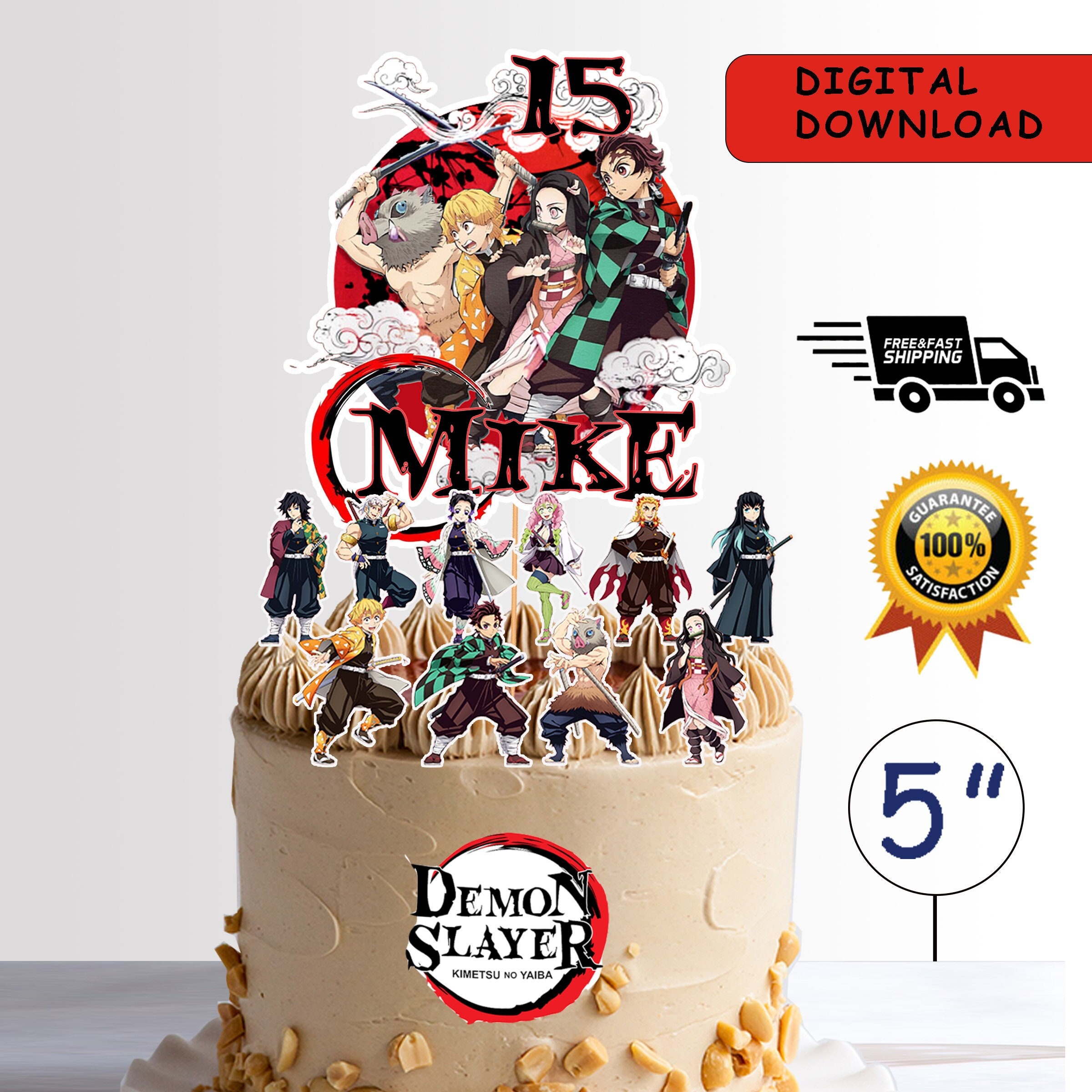 YISKY Figurine Gâteau Topper, 6 pcs Démon Slayer Cake Topper, Dessin animé  gâteau décorations pour Les Fans d'Anime, Figurines d'action de démon, pour  Les Fournitures de Fête d'anniversaire (C) : : Cuisine