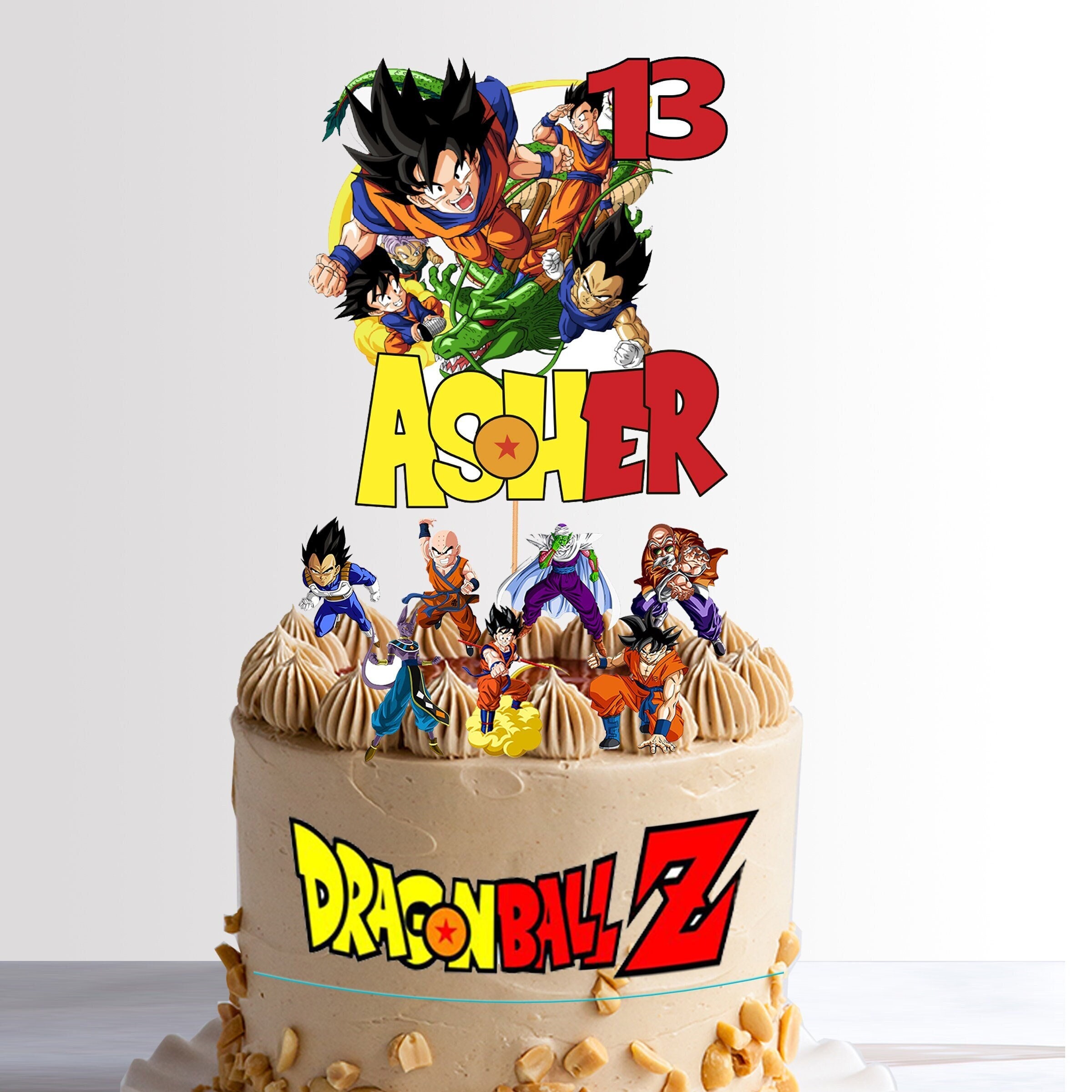 Vegeta Louis Vuitton Supreme Nike Dragon Ball Edible Cake Toppers