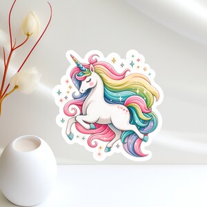 Enchanted Unicorn Sticker - Rainbow Fantasy