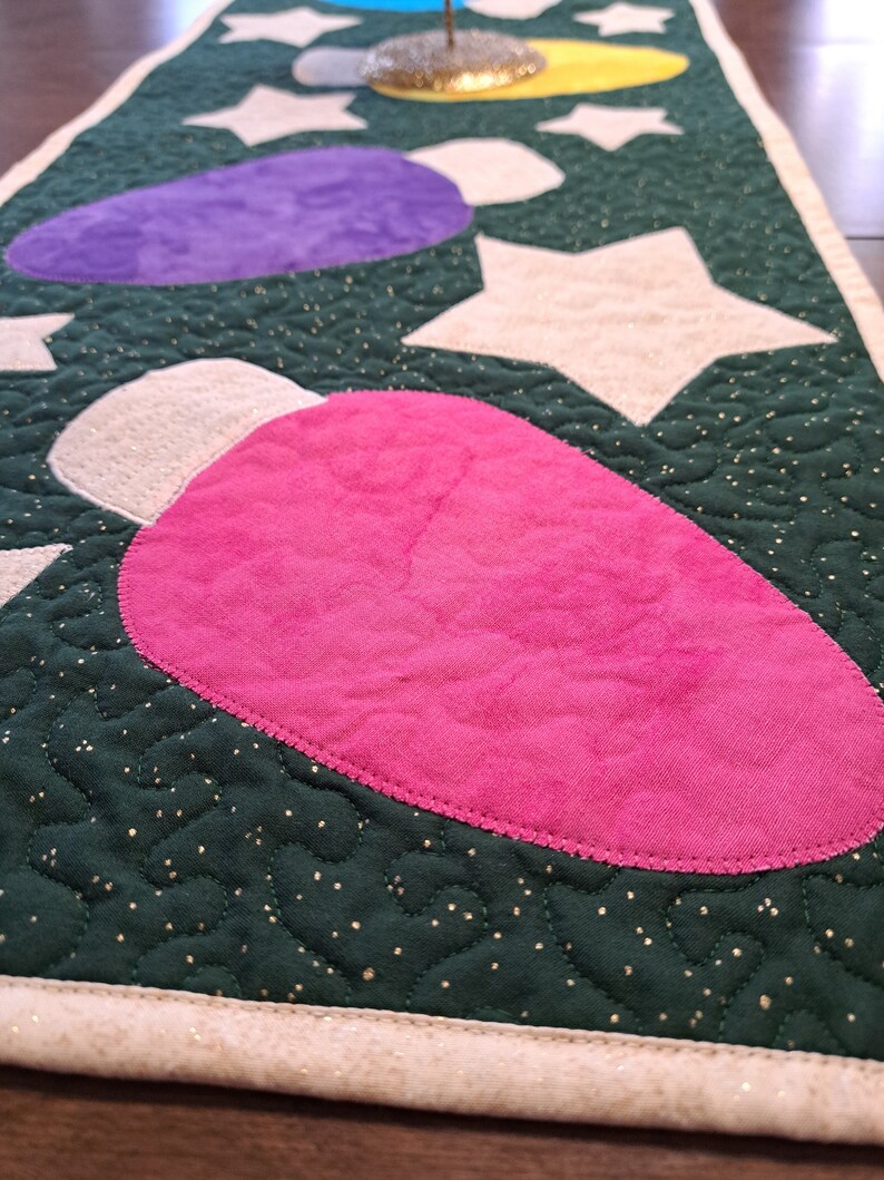 Christmas Lights Table Runner Holiday Table Runner With Etsy