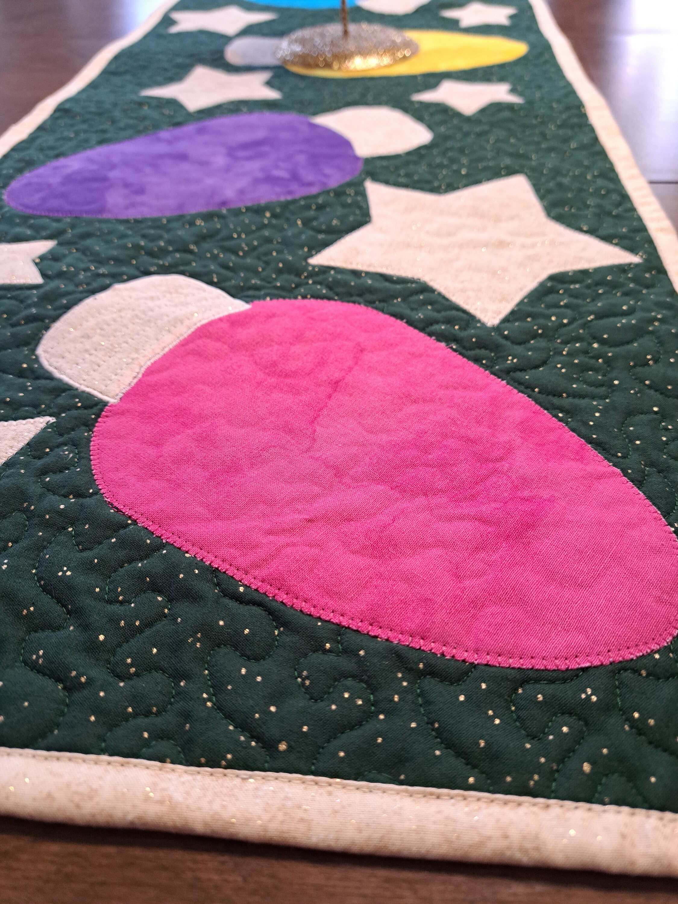 Christmas Lights Table Runner Holiday Table Runner With Etsy