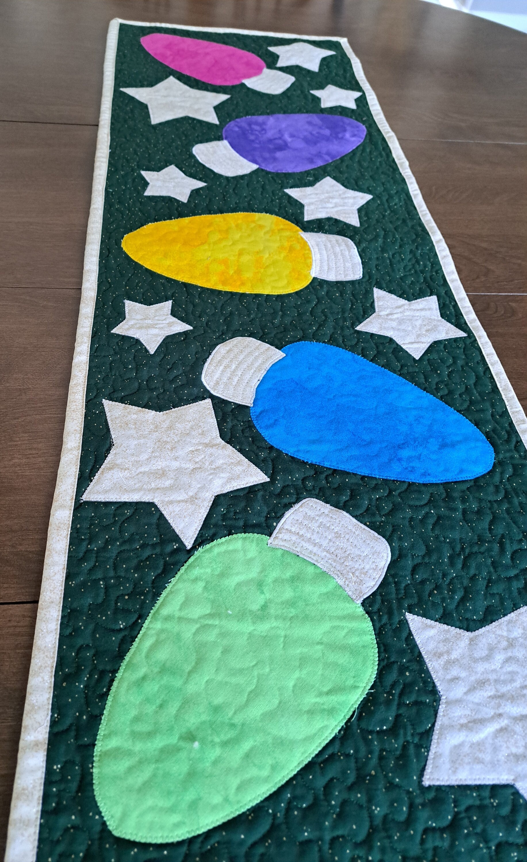 Christmas Lights Table Runner Holiday Table Runner With Etsy