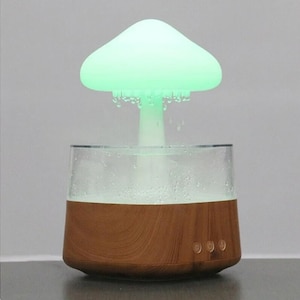 Humidificateur en forme de nuage de pluie, lampe d'aromathérapie relaxante,  diffuseur de son de pluie USB, veilleuse colorée pour la maison, 280ml