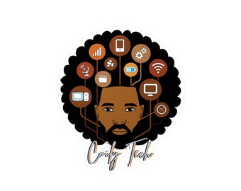 Mr. Coily Tech 2 Kiss-Cut Vinyl Decals