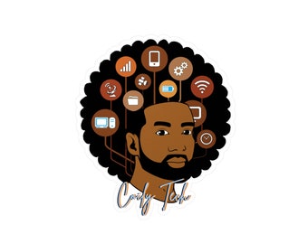 Mr. Coily Tech 1 Kiss-Cut Vinyl Decals