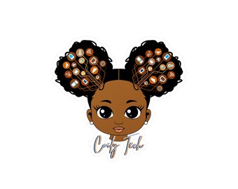 Coily Tech Kids (Girl) Kiss-Cut Vinyl Decals