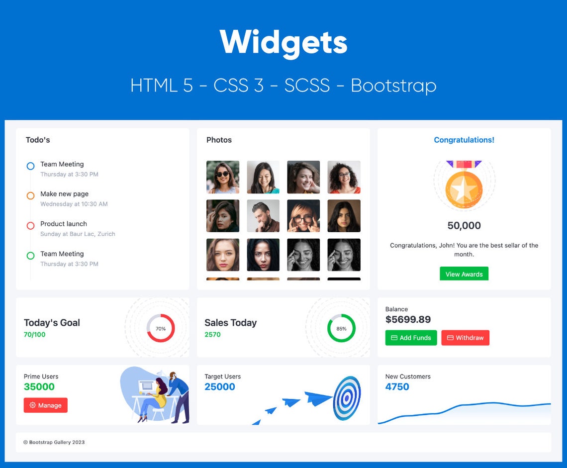 Tycoon Bootstrap 5 Responsive Admin Dashboard Template. 50 HTML Files