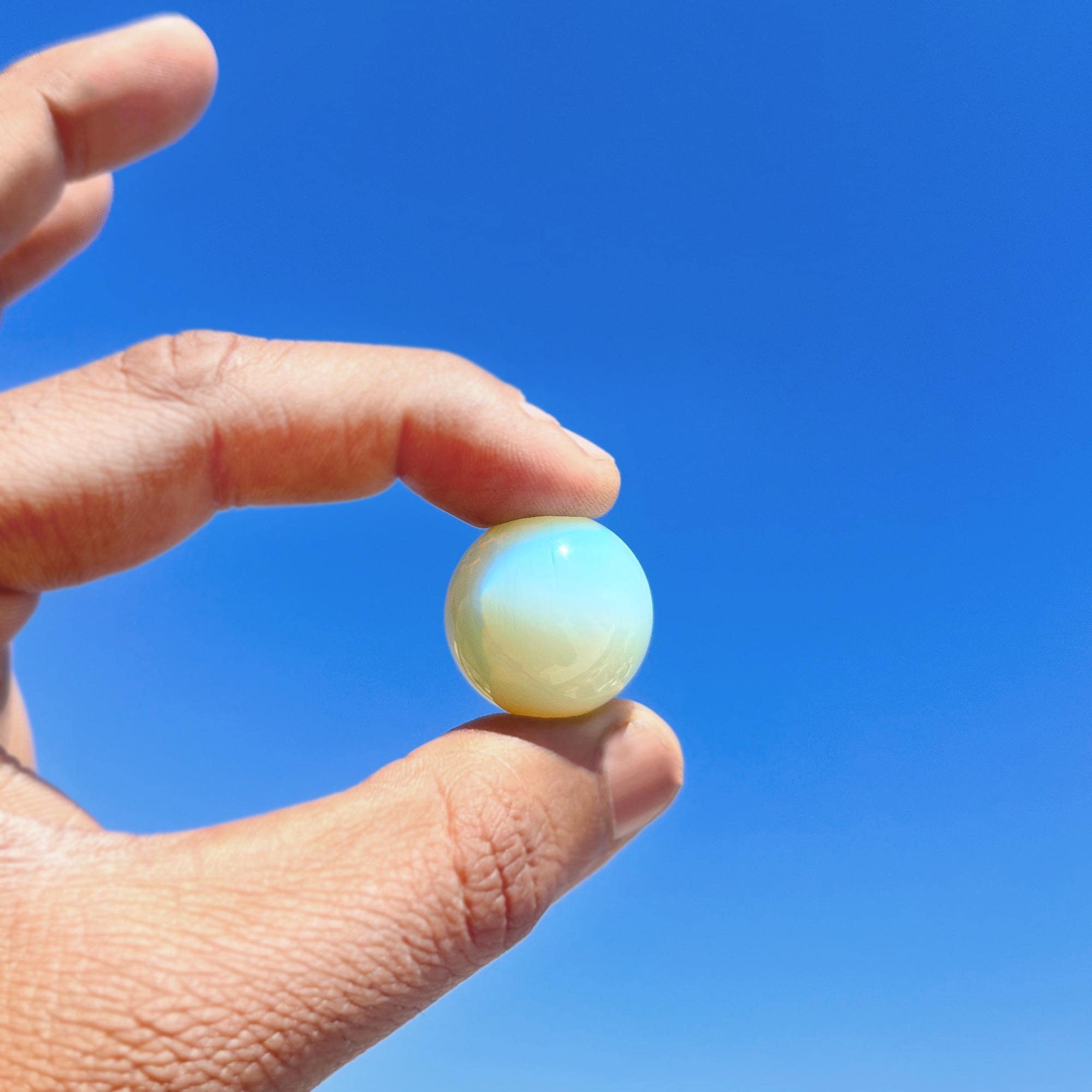 Opalite Crystal Sphere: Natural Healing Stone, Home Decor Ball (25mm)