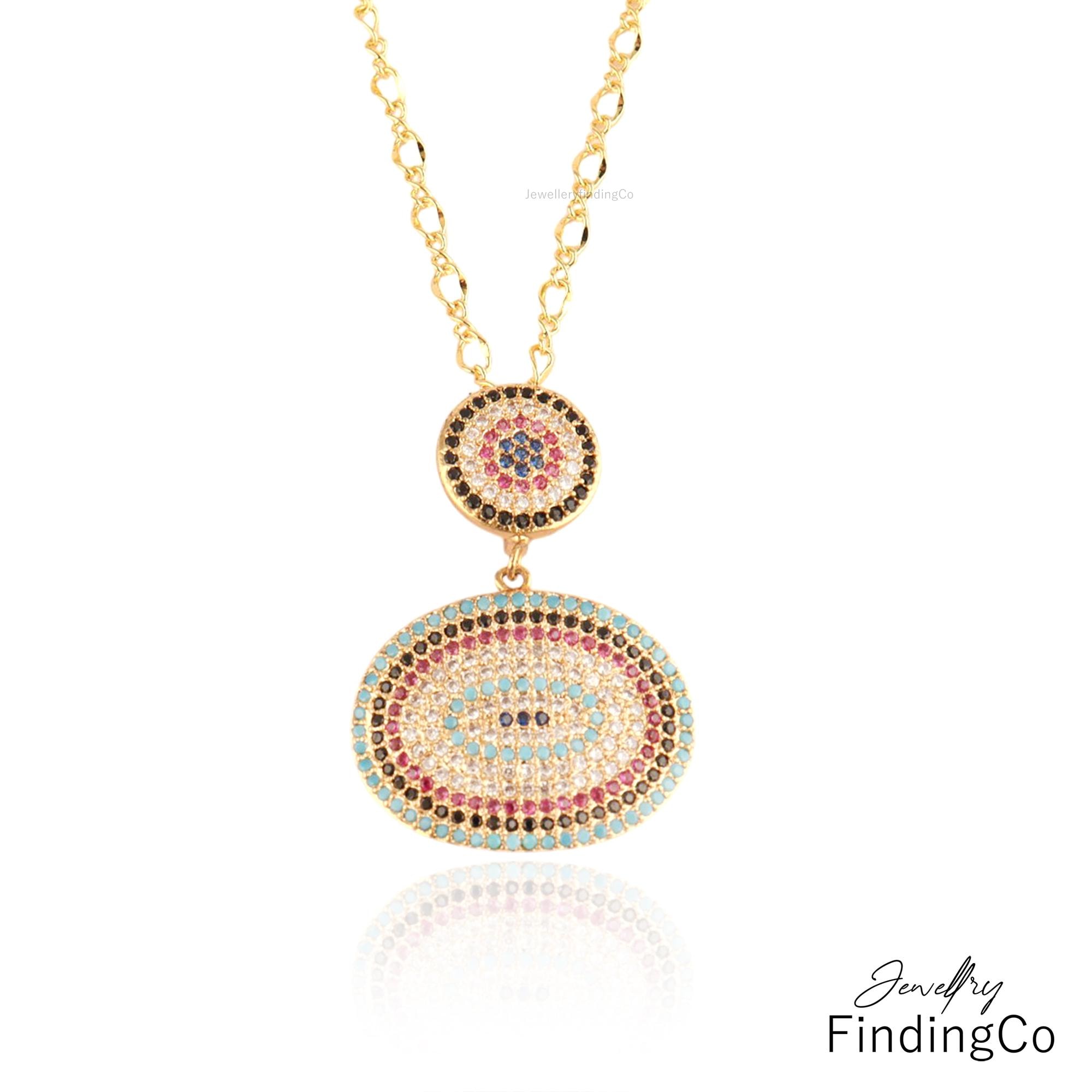 Pendentif En Or 18 Carats Rose Avec Zircon - Poids 2,35g - Neuf Avec Étiquettes - Ras Du Cou