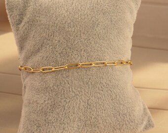 Gold Briefklammer Armband: Zierliches Armband