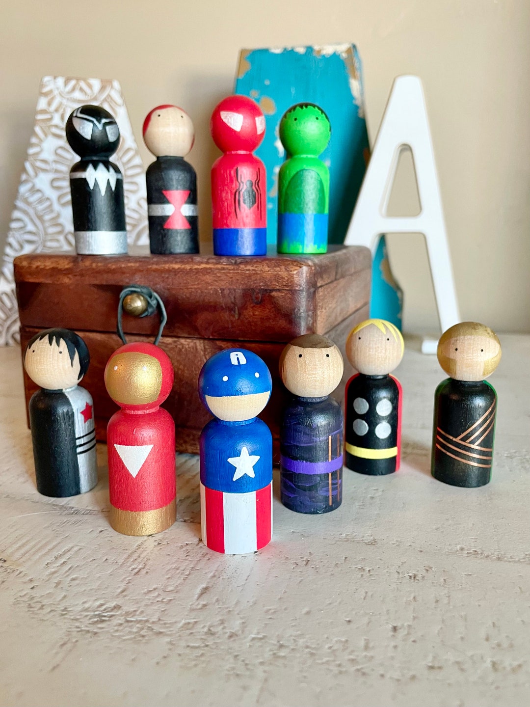 Mini Peg People Large - Etsy