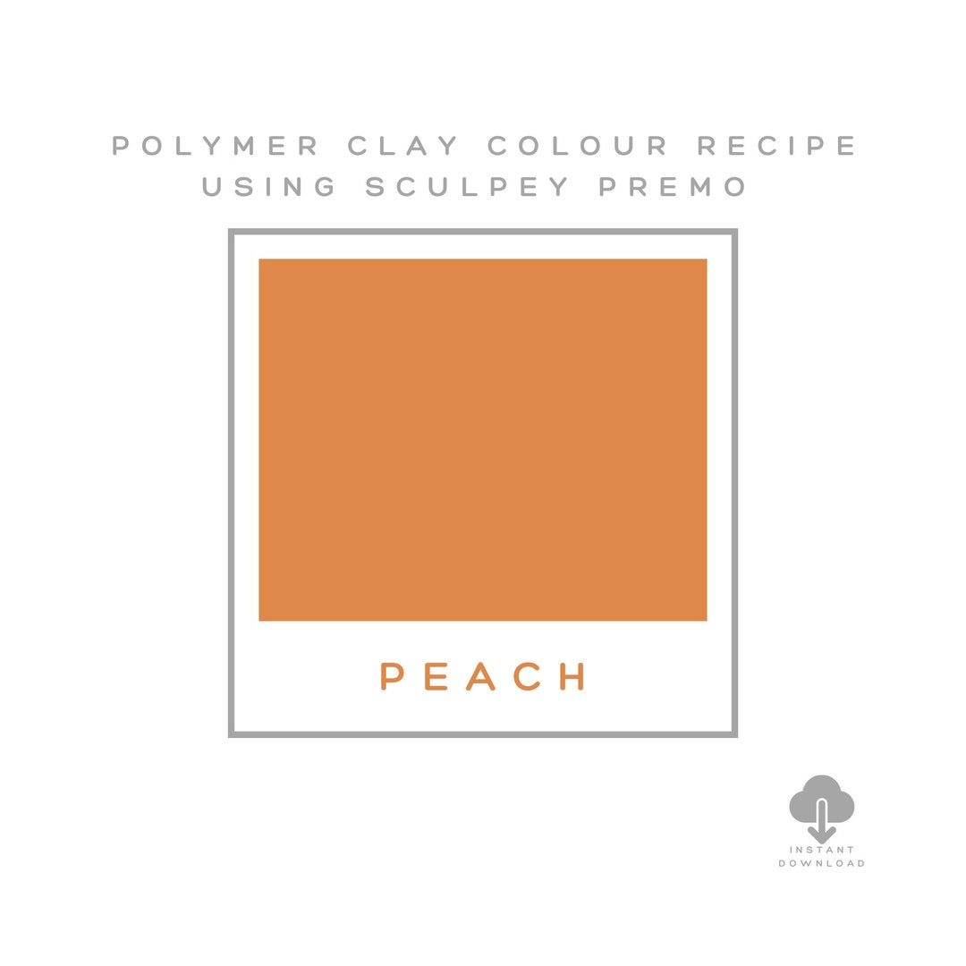 PEACH- Sculpey Premo Polymer Clay Colour Recipe - Etsy