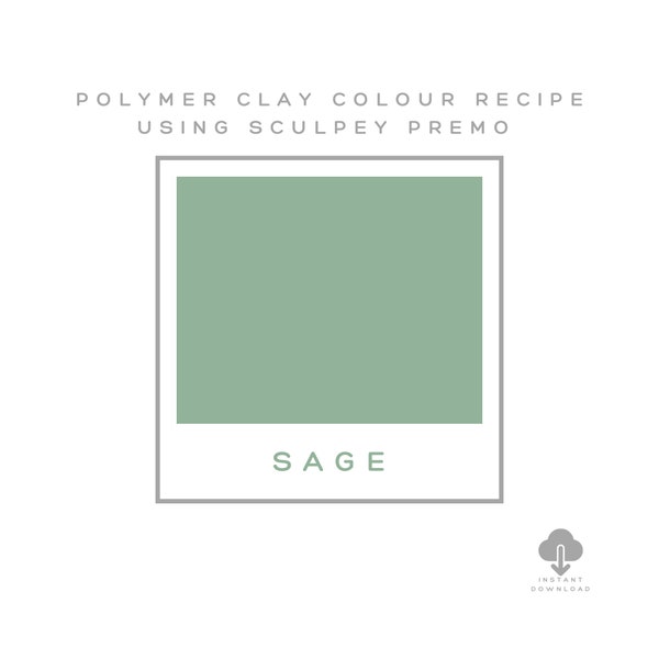 SAGE- Sculpey Premo Polymer Clay Colour Recipe