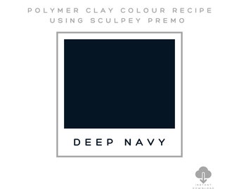 DEEP NAVY - Sculpey Premo Polymer Clay Farbrezept