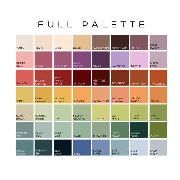 FULL PALETTE - Sculpey Premo Polymer Clay Colour Recipes