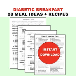 Diabetic Breakfast Meal Plan PDF Bundle: 28-Day Low Carb Recipes — Complete Morning System