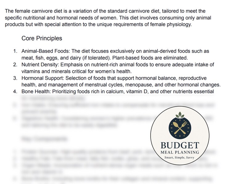 Female Carnivore Diet Meal Plan: 7-Day Recipes for Hormone Balance (PDF Download) image 9