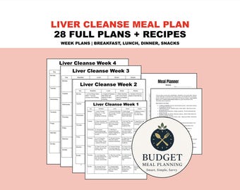 肝臓クレンズダイエット食事プラン PDF バンドル: 完全な4週間システム - 朝食、昼食、夕食、軽食