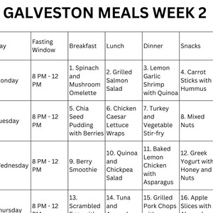 Galveston Diet Meal Plan PDF | 28 Day Menopause Recipes | Breakfast Lunch Dinner Snack Ideas | Menopause Food List image 7