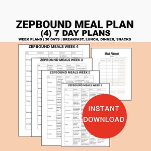 Zepbound Meal Plan PDF | GLP-1 Friendly Breakfast, Lunch, Dinner, Snack Ideas + Recipes