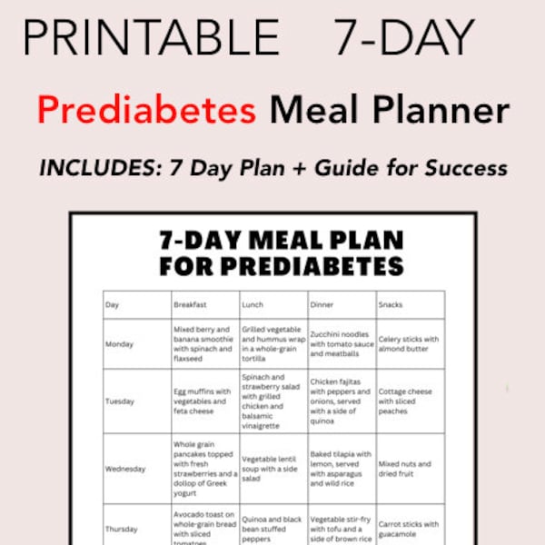 Curated visual reference: Prediabetes Diet Plan Printable Photo Inspiration
