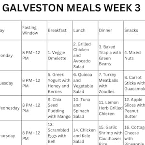 Galveston Diet Meal Plan PDF | 28 Day Menopause Recipes | Breakfast Lunch Dinner Snack Ideas | Menopause Food List image 8
