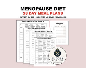 Menopause Diet Plan PDF, 28 Day Menopause Meal Plan + Recipes, Perimenopause