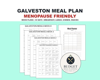 Galveston Diet Meal Plan PDF Bundle: 28-Day Anti-Inflammatory System — Breakfast, Lunch, Dinner, Snacks