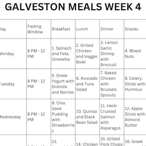 Galveston Diet Meal Plan PDF | 28 Day Menopause Recipes | Breakfast Lunch Dinner Snack Ideas | Menopause Food List image 9