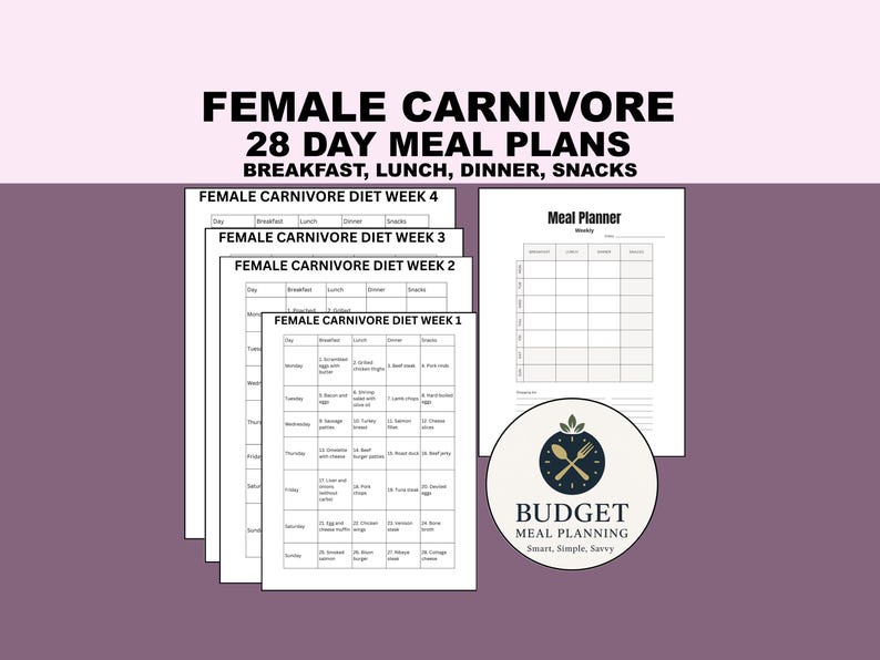 Female Carnivore Diet Meal Plan: 7-Day Recipes for Hormone Balance (PDF Download) image 1
