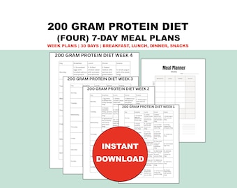 200g Protein Meal Plan, 7 Day High Protein Low Carb Recipes, Breakfast, Lunch, Dinner, Snacks