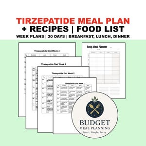 tirzepatide meal plan pdf Tirzepatide GLP1 Meal Plan PDF Diet | Breakfast, Lunch, Dinner, Snacks +  Recipes | Diabetes