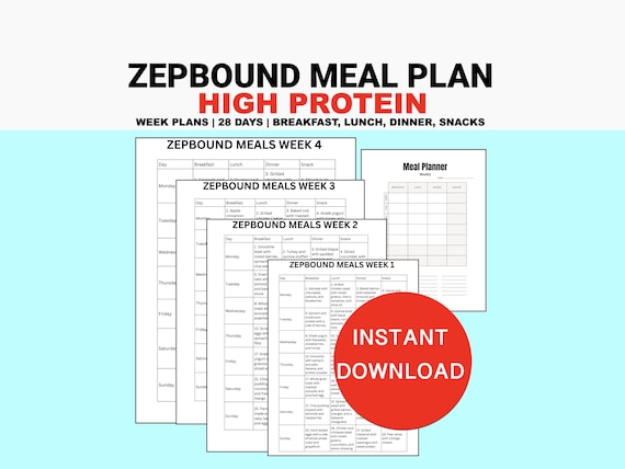 28-day High-protein Meal Plan for Zepbound (tirzepatide) Muscle-preserving Meals Designed to Maximize Protein While on GLP-1 Medication - Etsy 28-day High-protein Meal Plan for Zepbound (tirzepatide) Muscle-preserving Meals Designed to Maximize Protein While on GLP-1 Medication - Etsy