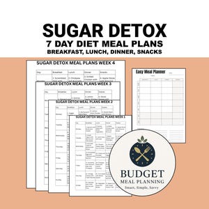 Piano alimentare per la disintossicazione dallo zucchero in PDF / 28 giorni + Ricette Bonus di supporto / Adatto ai diabetici