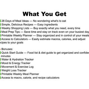 Galveston Diet Meal Plan PDF | 28 Day Menopause Recipes | Breakfast Lunch Dinner Snack Ideas | Menopause Food List image 5