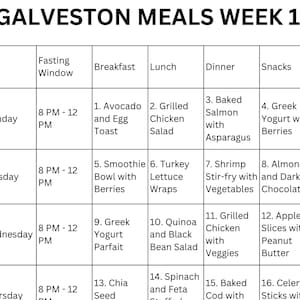 Galveston Diet Meal Plan PDF | 28 Day Menopause Recipes | Breakfast Lunch Dinner Snack Ideas | Menopause Food List image 2